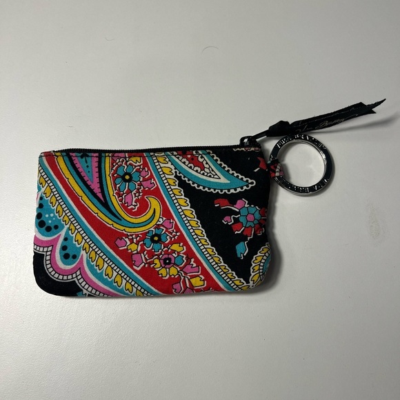 ✨Vera Bradley Keychain/Zip ID Case in "Parisian Paisley” Colorful ID Coin Purse - Picture 2 of 8